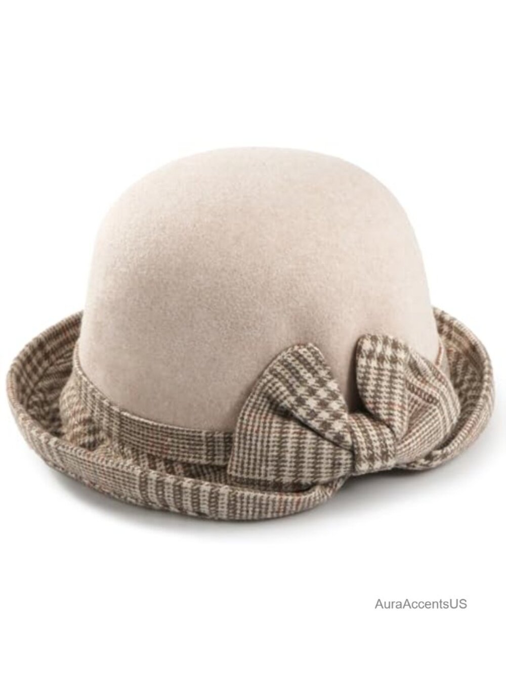 Vintage Felt Cloche Hat Floral Bowler Fedora Winter Women's